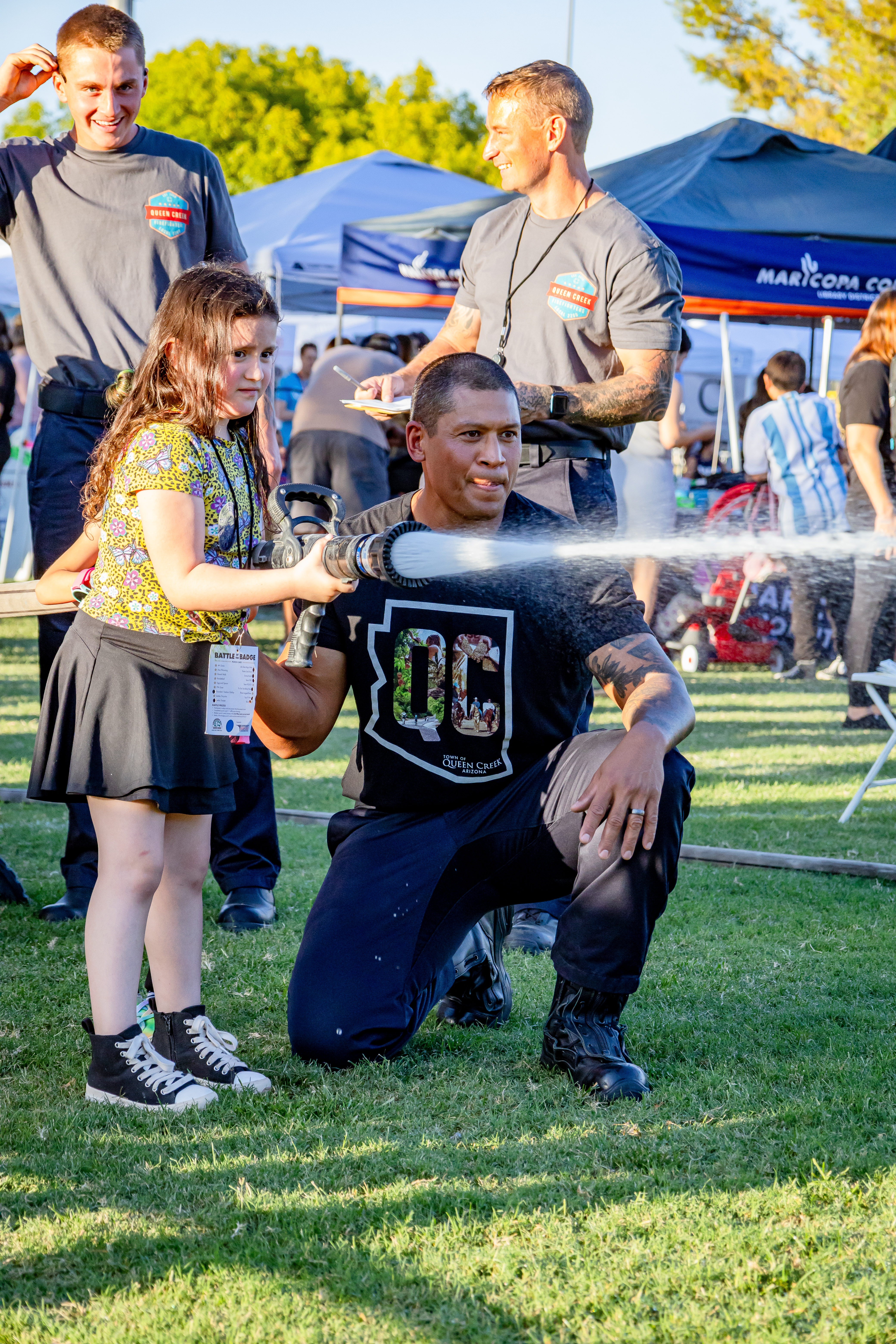 family enjoying community event in Queen Creek Arizona