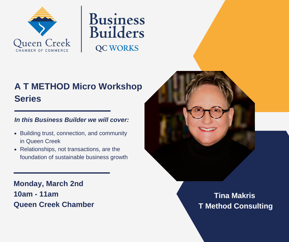 Queen Creek Chamber of Commerce Launches Business Builder Series Hosted by T Method Consulting