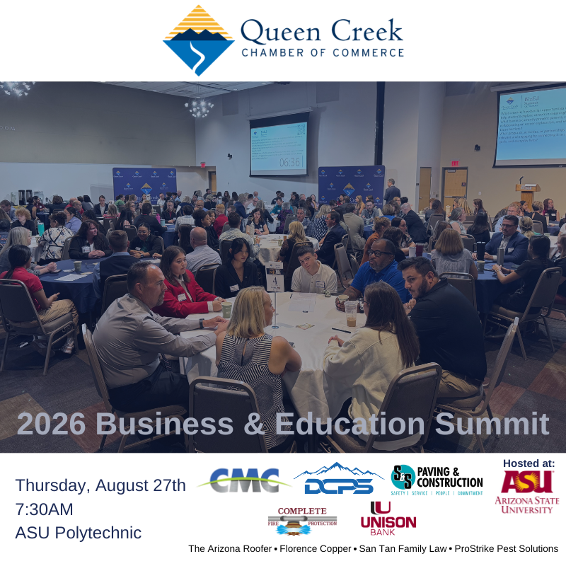 Queen Creek Chamber of Commerce to host annual Business and Education Summit